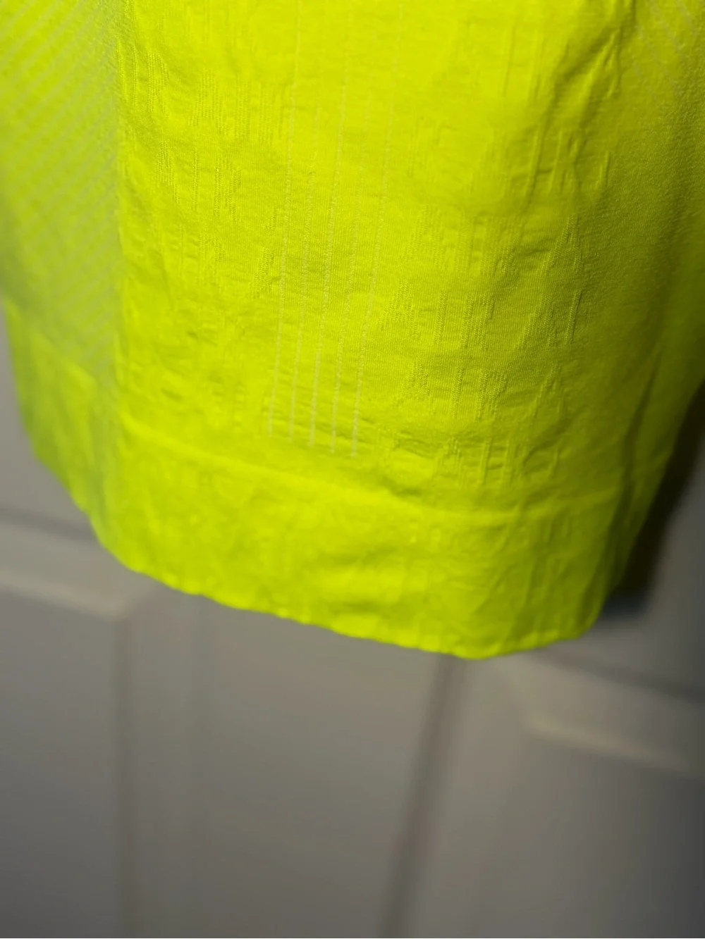 Nike Air Women’s Neon Yellow Seamless Mock Neck Bodycon Dress with Logo M - Picture 6 of 10